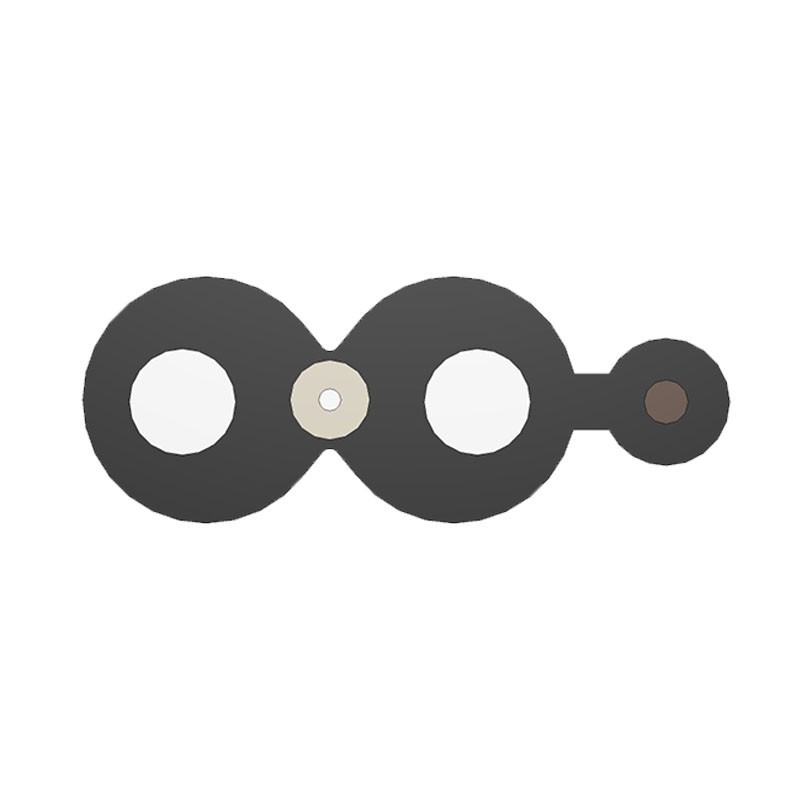 Easy-to-Strip Flat Light-duty Outdoor Optical Fiber Top view